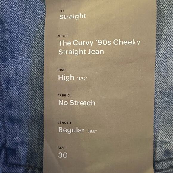 NWT The Curvy '90s Cheeky Jean in Vintage Sunbleached Blue - Picture 10 of 14